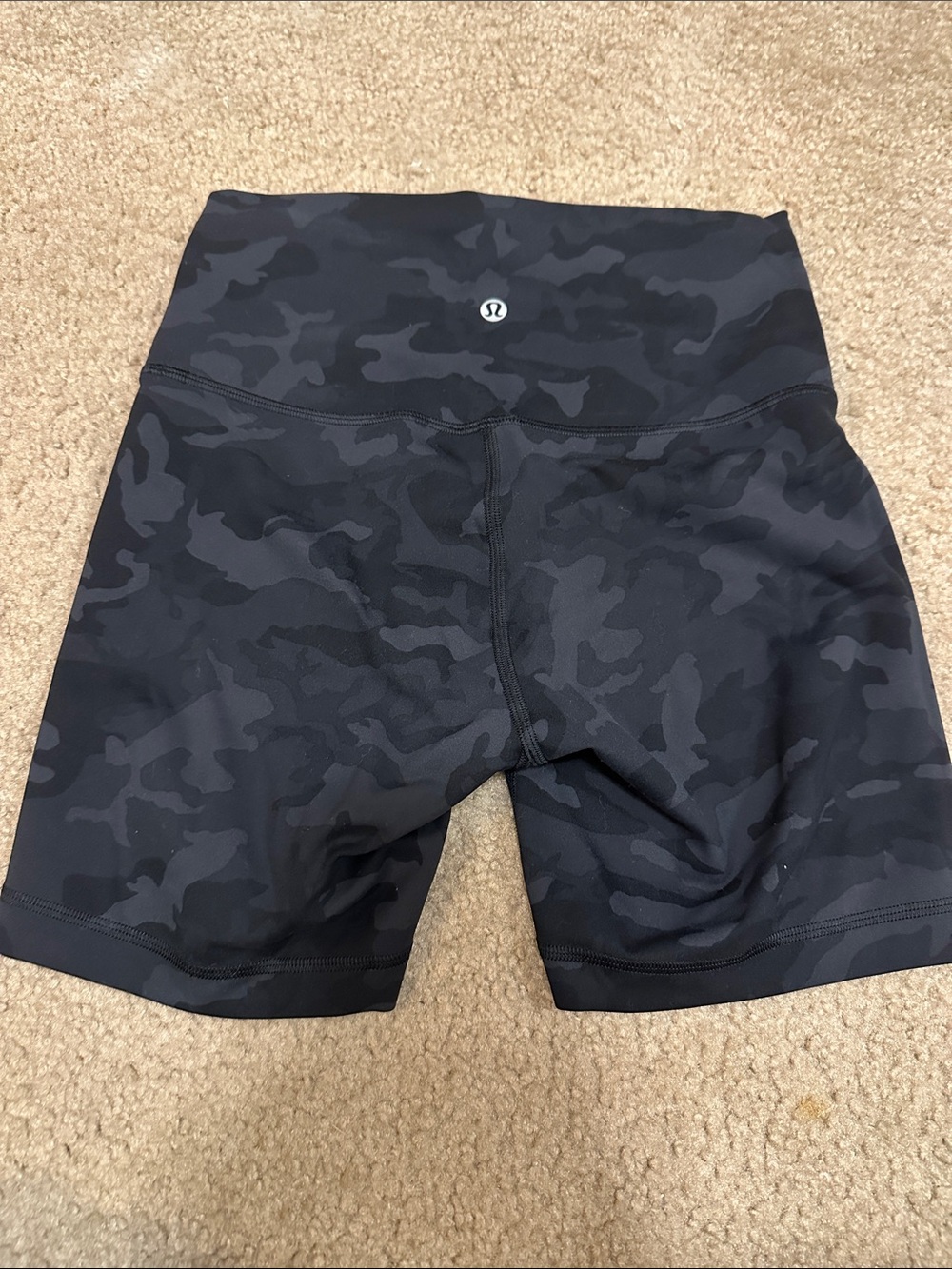 lululemon athletica Black Camo High-Rise Athletic Shorts